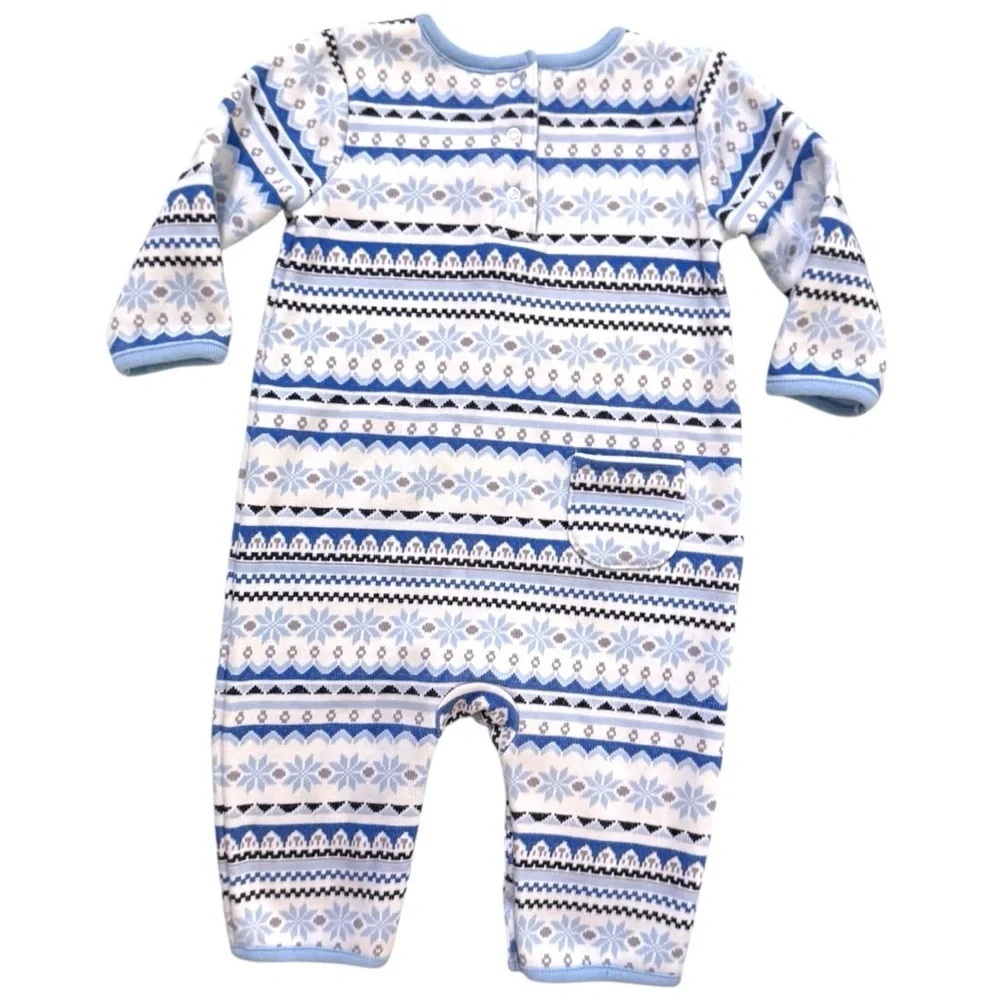 Gymboree Fair Isle Fleece Romper Size 3–6 Months